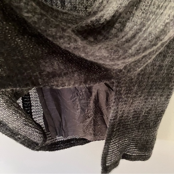VTG Lisa Lelou Gray Sz. L Open Knit Gauze Sweater Skirt Set Sheer Mesh Grunge - Picture 16 of 16